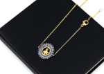gold plated CZ saint jude mens bracelet