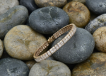 gold tennis bracelet mens CZ stones