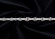 silver plated CZ studded tennis bracelet