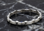 womens tennis bracelet silver