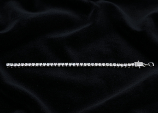 silver plated mens bracelet