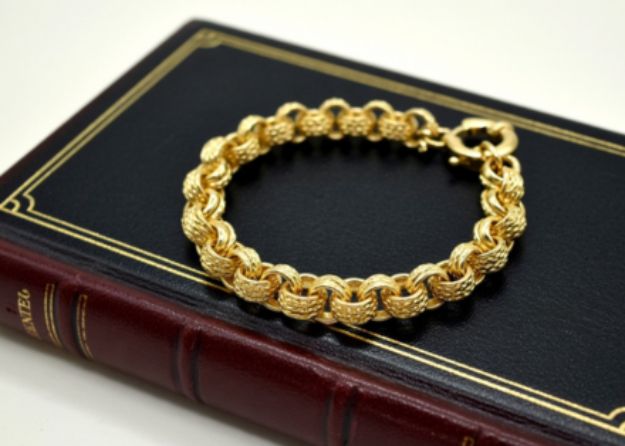 gold plated mens belcher bracelet