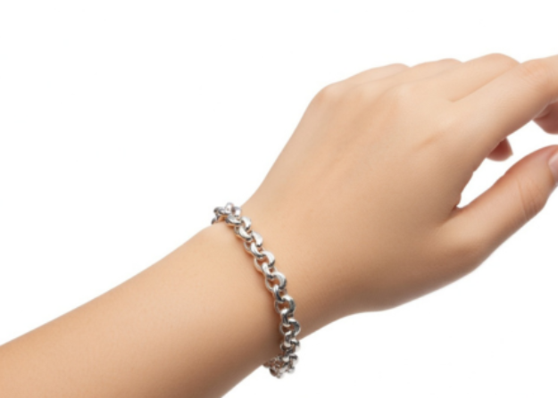 silver plated mens belcher bracelet