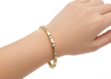 gold plated womens CZ studded tennis bracelet