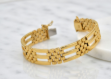 gold plated mens hip hop bracelet