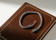 rhodium plated mens hip hop bracelet
