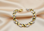 Two Tone Plated Womens Bracelet