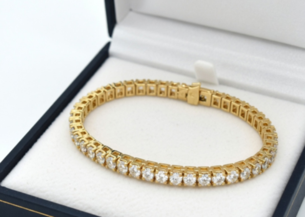 gold plated tennis bracelet