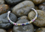 colorful gemstone tennis bracelet