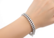 silver plated womens tennis bracelet