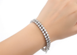 silver plated womens tennis bracelet