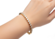 gold plated cz studded tennis bracelet