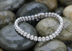 silver cz studded bracelet women
