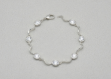 silver plated cz studded tennis bracelet