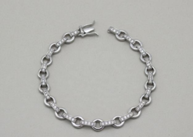 rhodium plated womens tennis bracelet