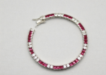 cubic zirconia ruby tennis bracelet