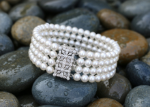 womens bridal pearl bracelet