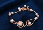 rose gold pearl bracelet women