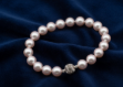 rhodium plated womens pink pearl bracelet