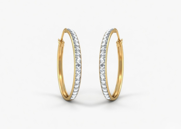 cz hoop earrings