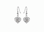 white gold plated earrings