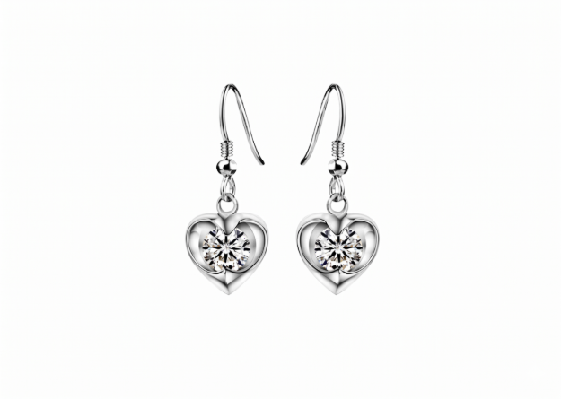 white gold plated earrings