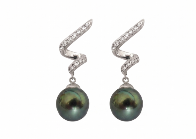 white gold plated earrings