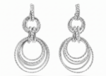 Rhodium plated earrings