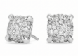Rhodium plated stud earrings