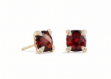 gold plated ruby stud earrings