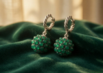 green stone earrings
