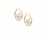 gold plated alphabet earrings