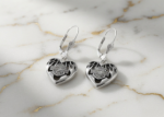 letter earrings oxidised