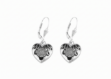 rhodium plated alphabet earrings