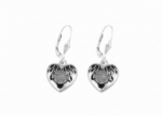 rhodium plated alphabet earrings