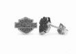 rhodium plated alphabet earrings