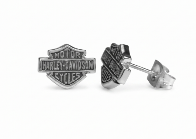 rhodium plated alphabet earrings