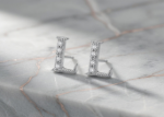 letter earrings women