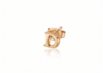 gold plated alphabet earrings