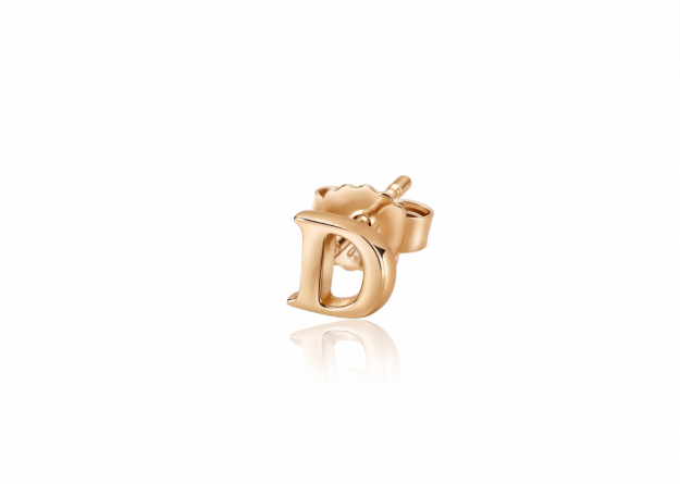gold plated alphabet earrings