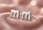 high polish alphabet earrings