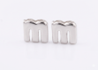 rhodium plated alphabet earrings