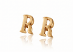 gold plated alphabet earrings