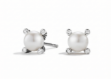 silver plated pearl earrings