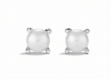 silver plated pearl earrings