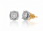 gold plated cz earrings