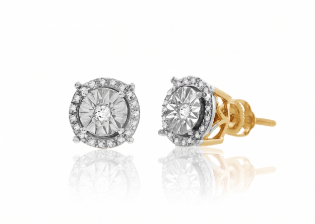 gold plated cz earrings
