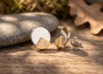 14kt two tone plated earrings