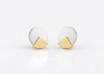 2 tone cz earrings