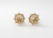 gold plated cz earrings